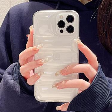 Imagem de Moda transparente capa de telefone com jaqueta para iPhone 12 11 13 Pro Max 7 8 Plus X XR XS Max transparente capa de silicone macio, transparente, para iphone 8 Plus
