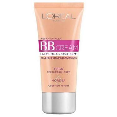 Imagem de Base Facial L'oréal B.B. Cream 5Em1 Fps 20 Cor Morena De 30ml