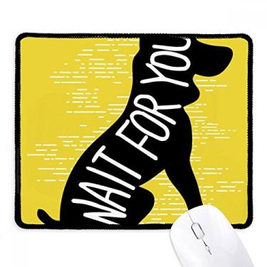 Imagem de Mousepad natural com contorno de animal de cachorro preto borda costurada tapete de borracha para jogos