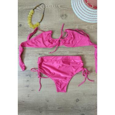 Imagem de Biquíni Feminino Plus Size Aro Sem Bojo Calcinha Cintura Alta