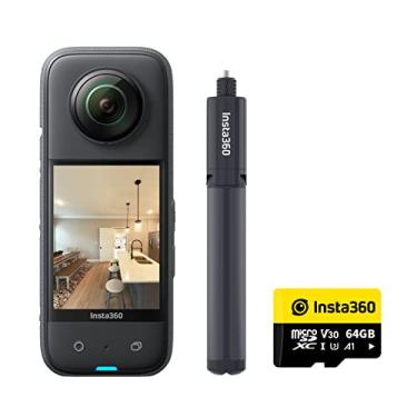 Imagem de Insta360 Kit de turismo virtual X3 – Câmera Virtual Tour 360, foto de 72 MP, vídeo HDR ativo 5,7K 360, estabilização superior, bateria substituível de longa duração, ótimo desempenho de pouca luz,