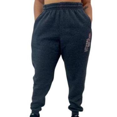 Imagem de Calça De Moletom Feminina Plus Size Flanelada Tamanho Grande-Feminino