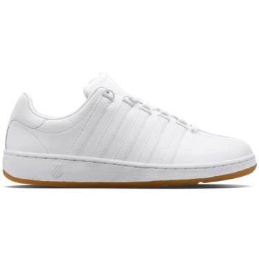 Imagem de K-Swiss Tênis masculino clássico Vn, Branco/Goma, 9 X-Wide