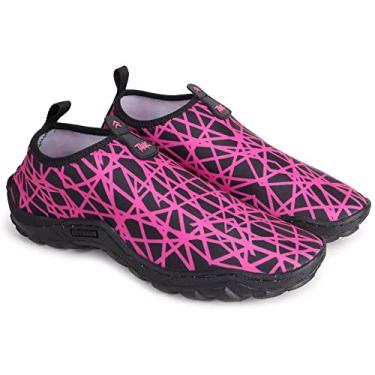 Imagem de Sapatilha Aquatica Tenis Hibrido Neoprene Pesca Esporte Aquatico (41, preto/rosa)