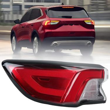 Imagem de Clidr Conjunto de luz traseira compatível com lâmpada traseira externa Ford Escape 2020 2021 2022 com luz lateral esquerda lado do motorista LJ6B-13405