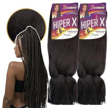 Imagem de Kit 2 Cabelo Jumbo Tranças Hiper X Jumbão Box Braid - Brunette, CASTAN