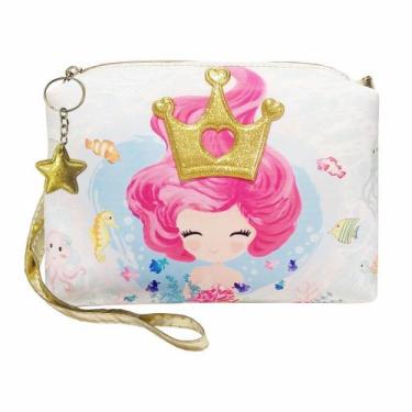 Imagem de Bolsa Infantil Menina Sereia Com Coroa Dourada Magicc Bolsas MI-063