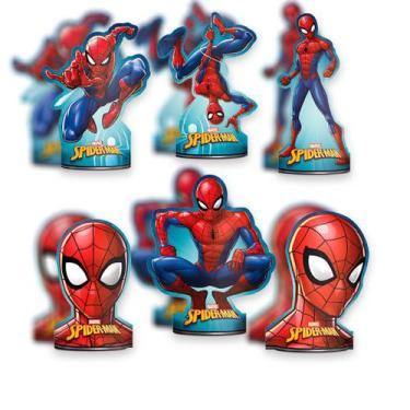 Imagem de Decoração Display de mesa Homem Aranha festa - 6 Unidades - Regina fes