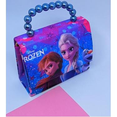 Imagem de Bolsa Bolsinha Infantil Mini Bag Pérola Alça Corrente Princesas Disney