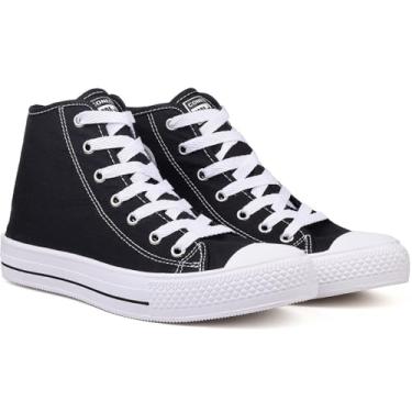 Imagem de Tênis Botinha Feminina de Cano Alto, Preto (PRETO, BR, Adulto, Faixa Numérico, 35, 36)