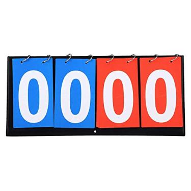 Imagem de LIUSM Flipper de placar de mesa portátil com 4 digitais, marcador de pontuação multiesportivo