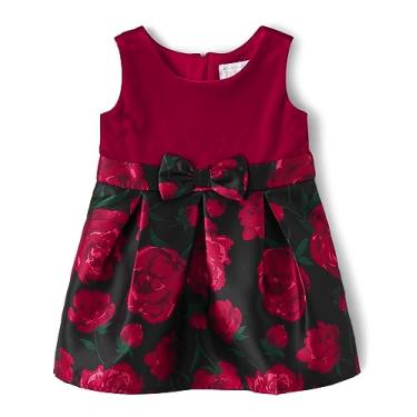 Imagem de The Children's Place Vestido elegante para meninas tamanho único e infantil sem mangas, Floral Berry Jam, 4 Anos