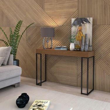 Imagem de Aparador Sala Preto 1,20mts Pés De Ferro Sem Gaveta Oferta - A7home, i