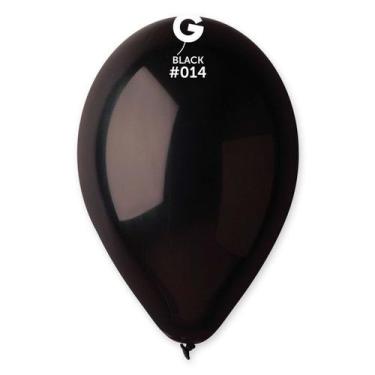Imagem de Balão de Festa Látex Liso - Black (Preto) 014 - Gemar - Rizzo