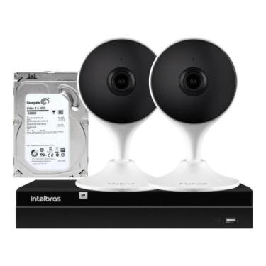 Imagem de Kit 2 Câmeras IMX Wi-Fi Com Hd 500Gb E Nvd 1304 - Intelbras