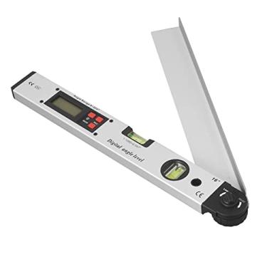 Imagem de Vislone Transferidor elétrico LCD digital de 40,6 cm com nível de ângulo de 225 graus com bolhas verticais horizontais de nível de liga de alumínio para marcenaria