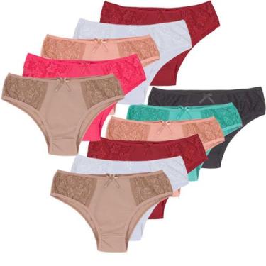 Imagem de Kit 20 Calcinhas Plus Size Algodão Tangão Senhora Cotton Lingerie com 