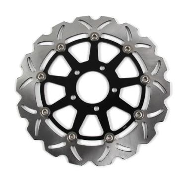 Imagem de 1 peça de rotor de disco de freio dianteiro flutuante compatível com MOTO GUZZI DAYTONA IE 1000 1995-2000, V10 CENTAURO 1000 1996-2001 SPORT 1998-2001, peças pretas de acessórios de motocicleta