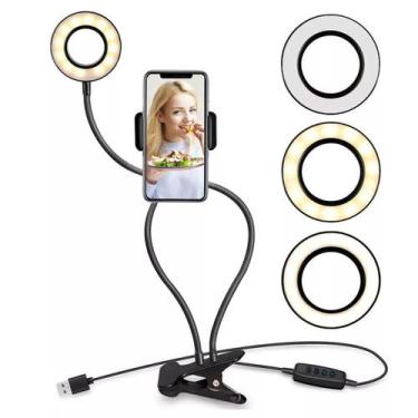 Imagem de  Ring Light Iluminador Suporte Live Stream Celular Controle - Bc Bora 