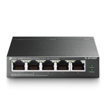 Imagem de Switch Fast 5 Portas TpLink 4 Portas PoE 1 Portas RJ45  TLSF1005P - TP