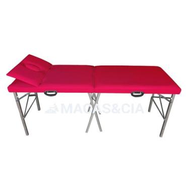 Imagem de Maca Portátil Dobrável com Cabeceira Reclinável e Respiro 200kg 65cm L