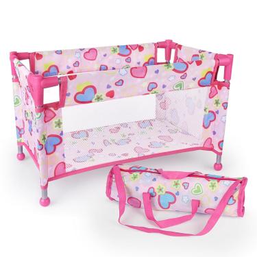 Imagem de Berço Toy Baby Doll Chyyeerkidd para bonecas de 45 a 50 cm com bolsa de transporte