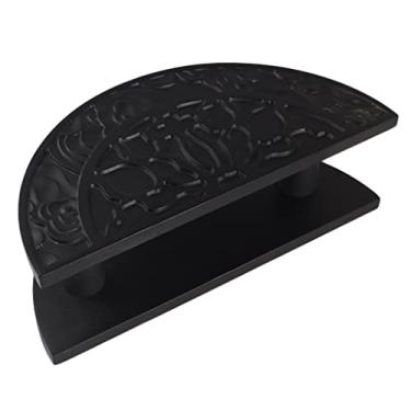 Imagem de Puxadores de porta de celeiro puxadores de porta vintage alça redonda adequada para porta de madeira, maçanetas de porta de vidro/bronze/1 pacote 50 cm (19,68 pol) (preto 1 pacote 20 cm(7,87 pol))