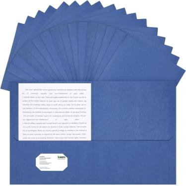 Imagem de Harloon Pacote com 50 pastas de portfólio de dois bolsos a granel, 21 x 28 cm, papel texturizado com compartimento para cartão de visita, tamanho carta, pastas de arquivo para escritório, escola, sala