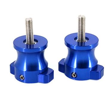 Imagem de Acc-Creativity Par de bobinas deslizantes de carretel de braço oscilante para motocicleta compatível com Triumph Street Triple 765 675 RS 2020-2022 (azul)