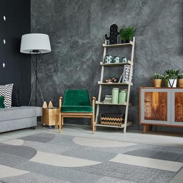 Imagem de Tapete Sala 2,50 x 2M Moderno Antiderrapante J.Serrano Plano Jacquard Escritório Quarto