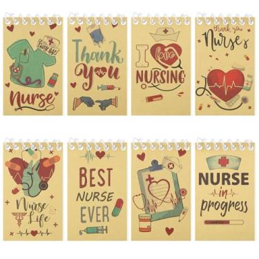 Imagem de 16 Pcs Nurse Memo Note Pads Mini Blank Notepads Spiral Nursing Small Pocket Notepads Medical Journal Notebook Nurse Gift Nursing Student Daily Weekly Planner for Hospital School Supplies (Brown Cover)