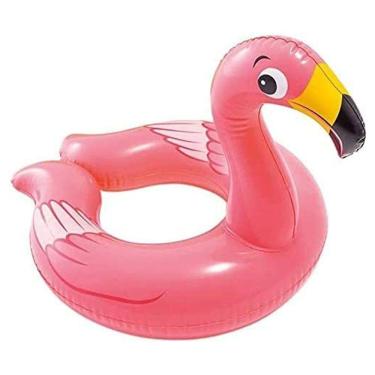 Imagem de Boia Inflável Infantil Animaizinhos Zoo Média Diversão Intex Flamingo