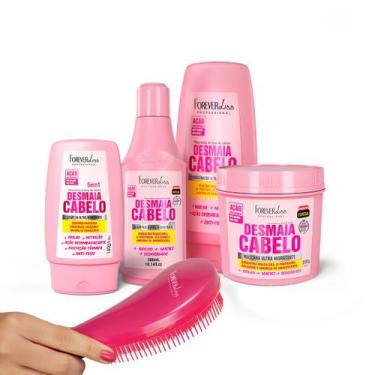 Imagem de Kit Desmaia Cabelo Forever Liss GANHE Escova Para Pentear