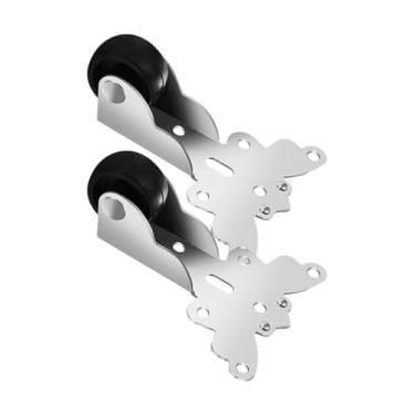 Imagem de Esquirla 2 peças de rodas giratórias direcionais com rolo de suporte, instalação vertical suave, mecanismo deslizante silencioso, rodízios fixos para serviço