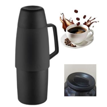 Imagem de Garrafa Térmica Soprano 1 L Preta (Com Rosca), UMA GARRAFA