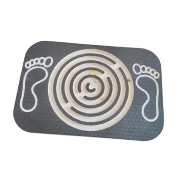 Imagem de simhoa Prancha de equilíbrio de labirinto, disco de fitness divertido, versátil e prático para crianças e adultos, prancha de estabilidade de madeira