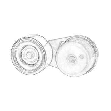 Imagem de AULINK 5632697 Conjunto tensor de correia com polia para motor Kubota U15 KX155 KX161 KX181 4.0L 4.6L 6689611