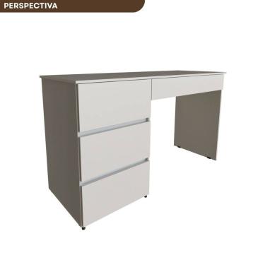 Imagem de Escrivaninha Luxenburgo com 4 Gavetas Kitcubos Branco