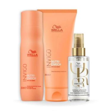 Imagem de Wella Nutri-Enrich Sh 250ml + Cond 200ml + Oleo Light 100ml - Wella pr