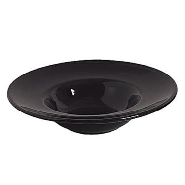 Imagem de Prato Para Massas Risotos Sobremesas Fundo Chapéu Cerâmica Cor Preto B