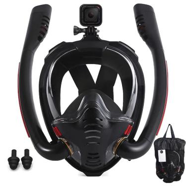 Imagem de Mascara Mergulho Snorkel Respiraçao Visao 180 Graus Protetor Ouvido Piscina Nataçao Esporte Praia Mar Recreaçao Lazer