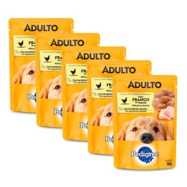 Imagem de Kit 5 Ração Úmida para Cachorro Pedigree Adulto Raças Pequenas Sabor F