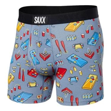 Imagem de Roupa íntima masculina Saxx – Cueca boxer super macia com suporte embutido – Roupa íntima masculina