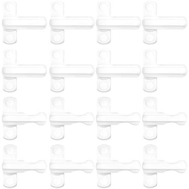 Imagem de Trava de janela antifurto de 12 peças, trava de porta em forma de T de liga de alumínio com parafusos trava de janela giratória de 180° para casa, apartamento, escritório