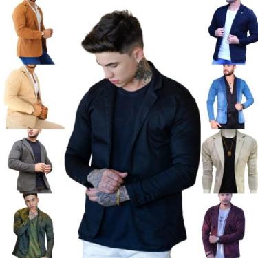 Imagem de Blazer Masculino Esporte Fino Slim Fit com Elastano - Debatt, Preto, M