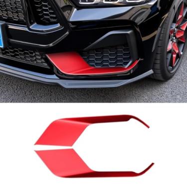 Imagem de Acessórios para Divisores de Ventilação de Entrada de Ar para Para-choques de Carro Compatível com Mustang 2024+ Capa Divisora de Para-choques Kit de Corpo de Acabamento de Ventilação (Vermelho)