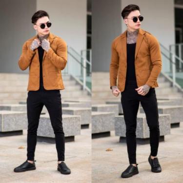 Imagem de Blazer Masculino Slim Fit - Debatt Jeans, G, 66kg a 75kg, G - 66kg a 7