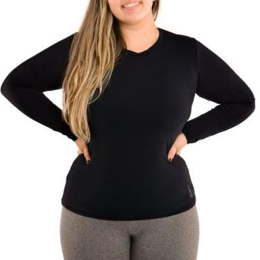 Imagem de Camiseta Plus Size Manga Longa Feminina Com Proteção UV Selene, X1, Pr