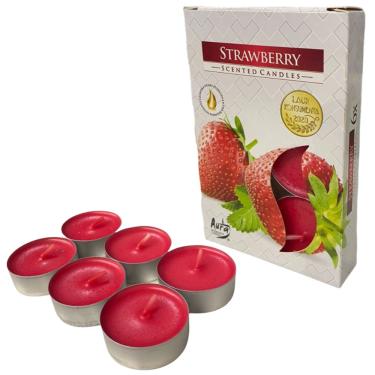 Imagem de Kit 6 Velas Morango Rechaud Difusor Flutuante Foundue