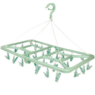 Imagem de Mini Varal Retangular Com 32 Prendedores Cores Sortidas - 006095 - Mor Mini Varal Retang.c-32 Prendedores Mor 6095